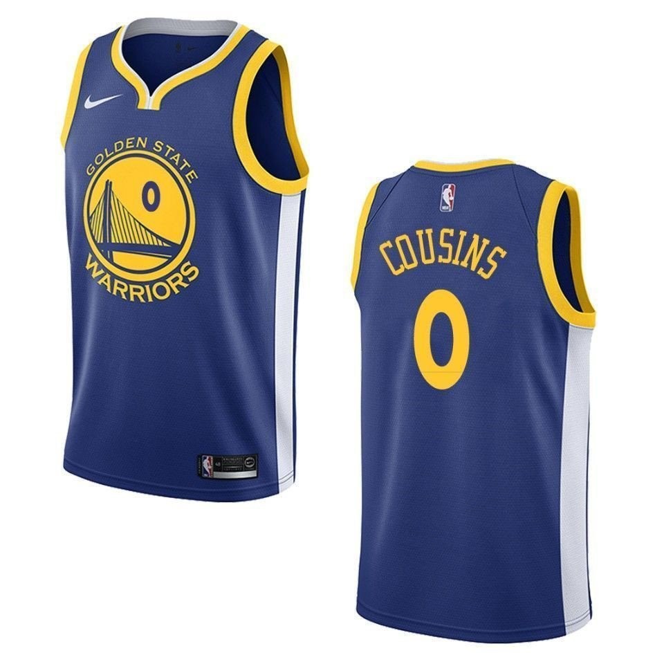 Men's Golden State Warriors 0 Demarcus Cousins Icon Swingman Jersey - Blue
