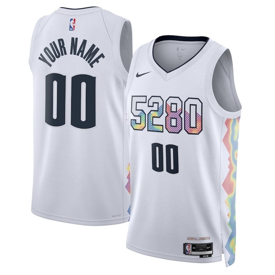 Denver Nuggets Unisex 2024/25 Custom Swingman Jersey City Edition White