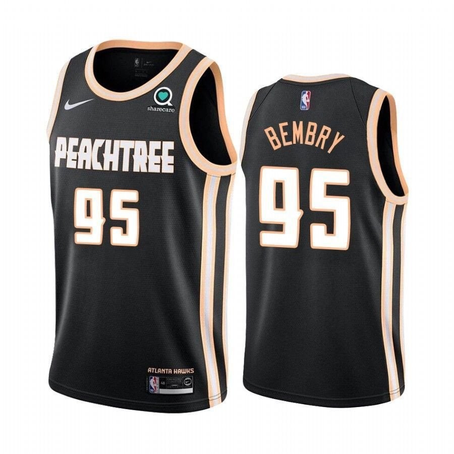 Atlanta Hawks Deandre' Bembry 95 City Men's Polyester Jersey Multicolor