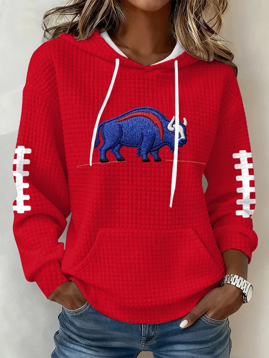 Musemora - Women's Buffalo Bills Hoodie - Game Day Football