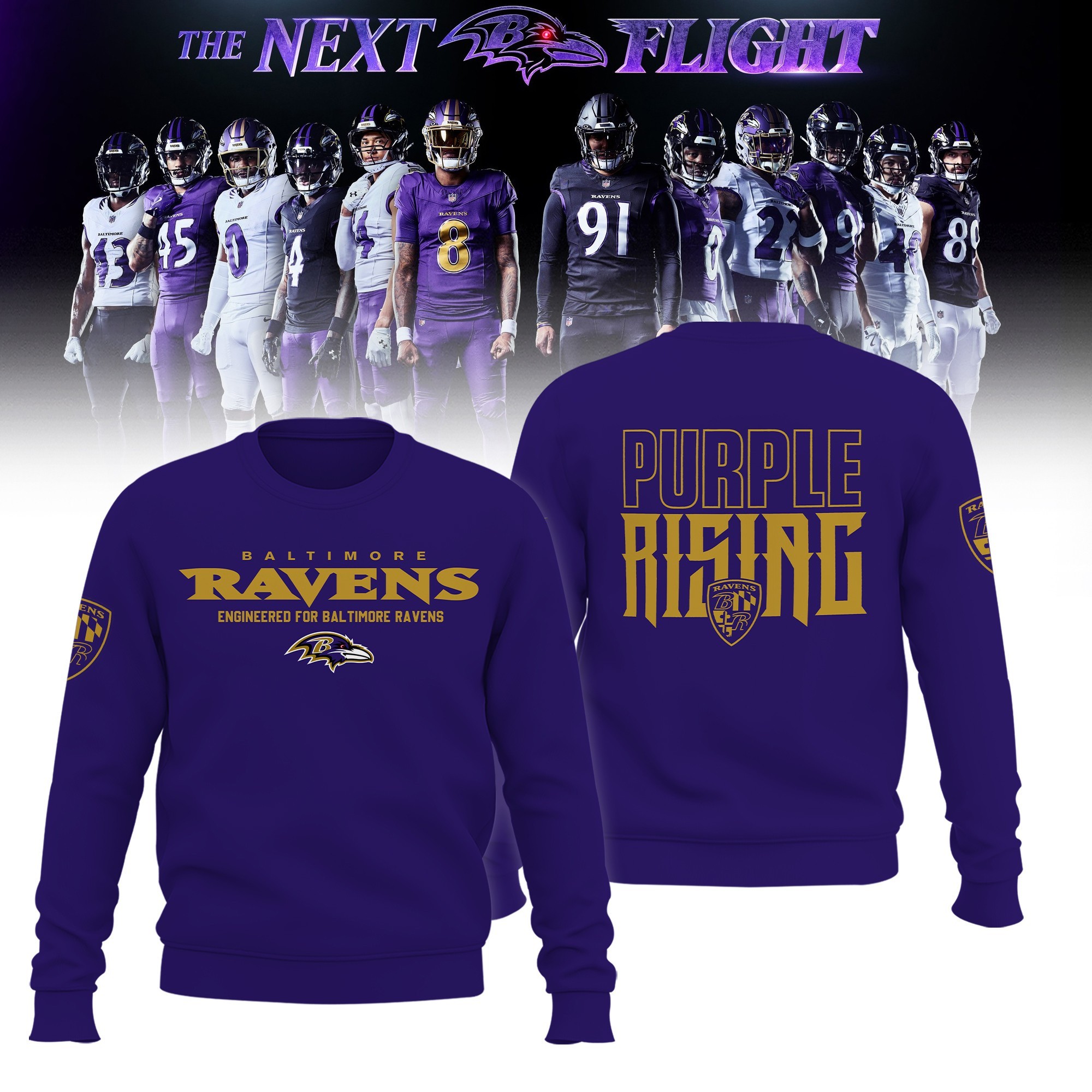 Musemora - Unisex Baltimore Ravens Sweatshirt