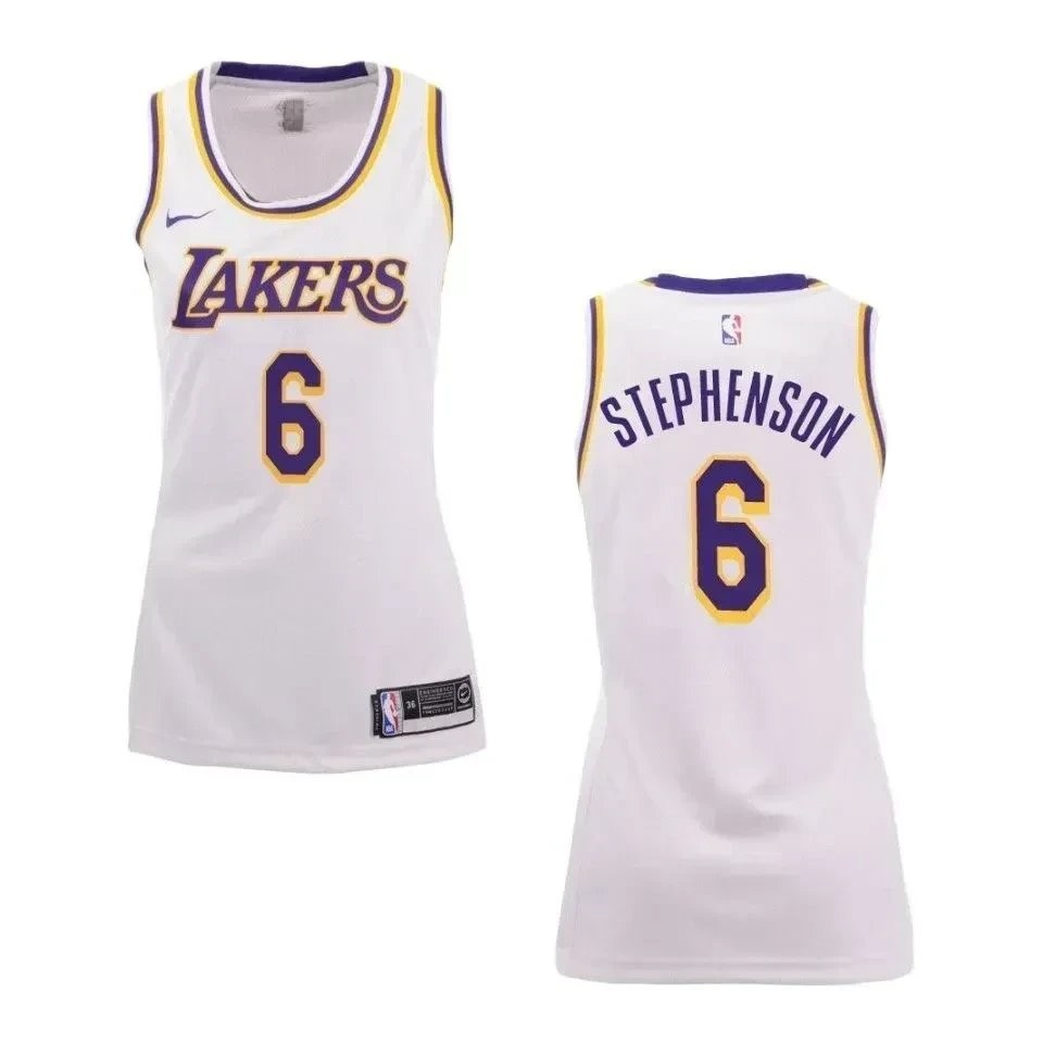 Women's Los Angeles Lakers 6 Lance Stephenson Association Swingman Jersey - White