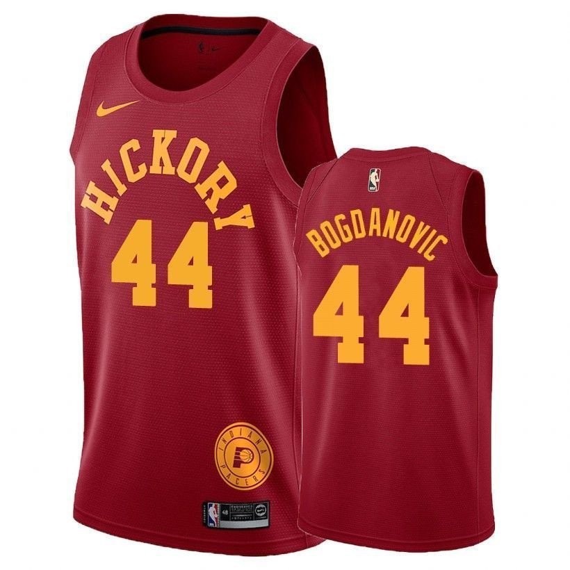 Men's Indiana Pacers Bojan Bogdanovic #44 Hardwood Classics Red Jersey