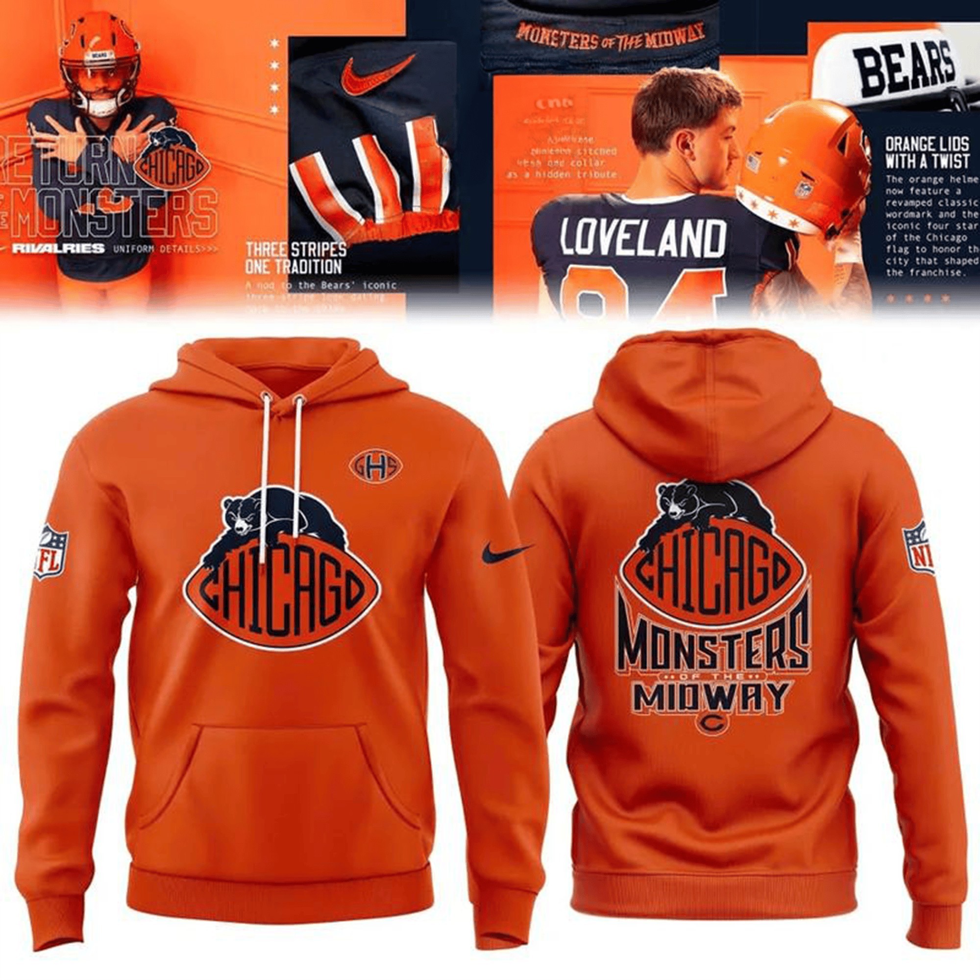 Musemora - Unisex Chicago Bears Hoodie