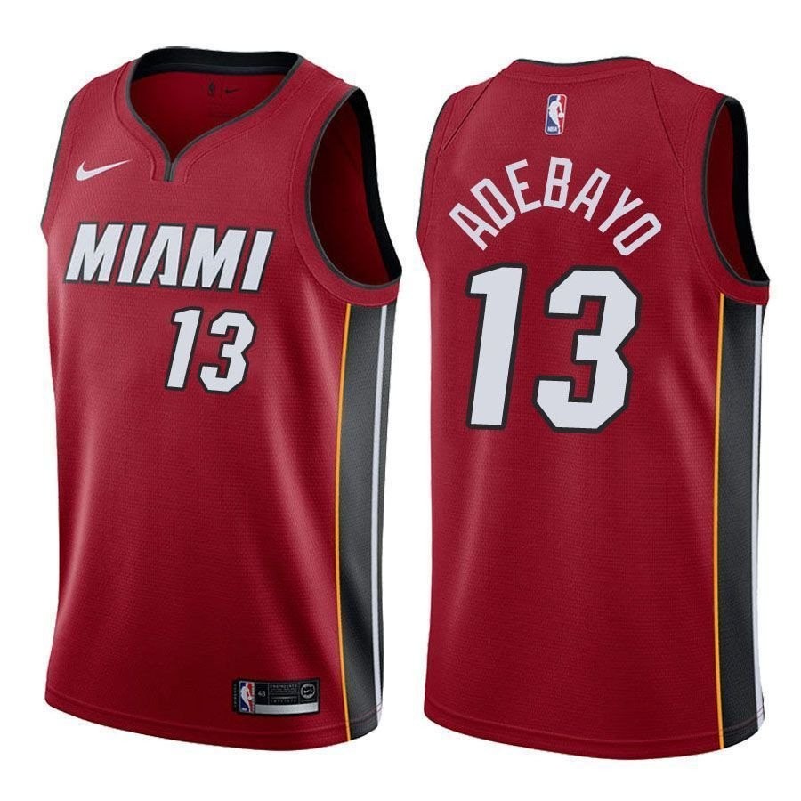 Men's Bam Adebayo #13 State Red Basketball Jersey - Lightweight Polyester, Sizes S-3XL