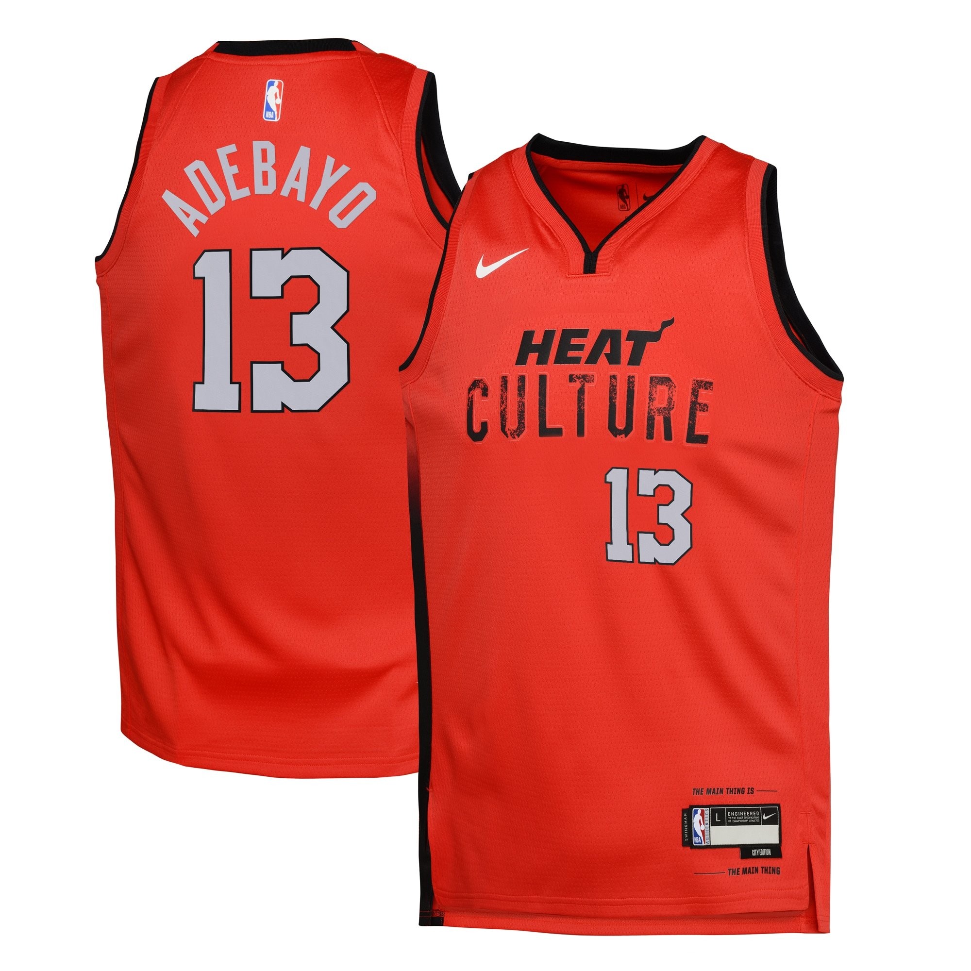 Miami Heat City Edition Swingman Jersey 2024 Red Bam Adebayo Youth