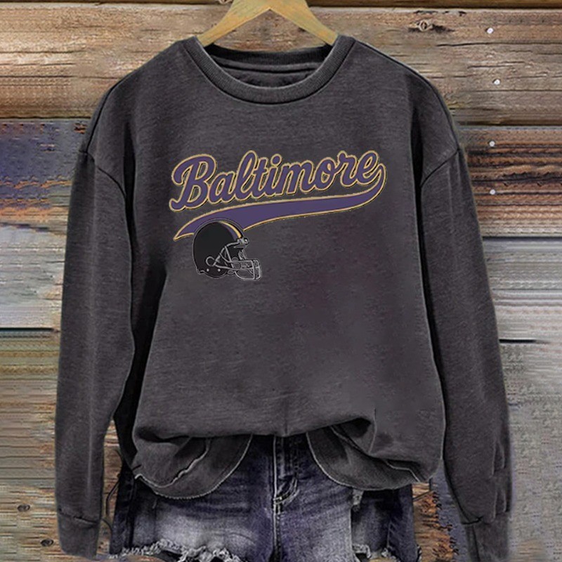 Musemora - Women's Baltimore Ravens Sweatshirt - Game Day Football