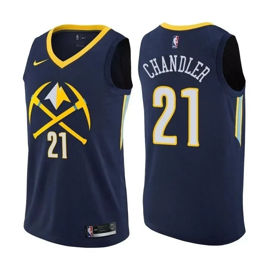 Nuggets Male Wilson Chandler 21 City Edition Navy Jersey