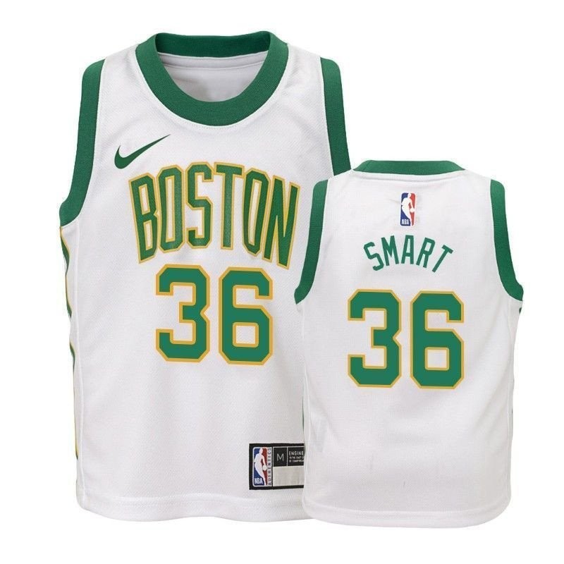 Youth Marcus Smart 36 Boston Celtics City White NBA Jersey Unisex