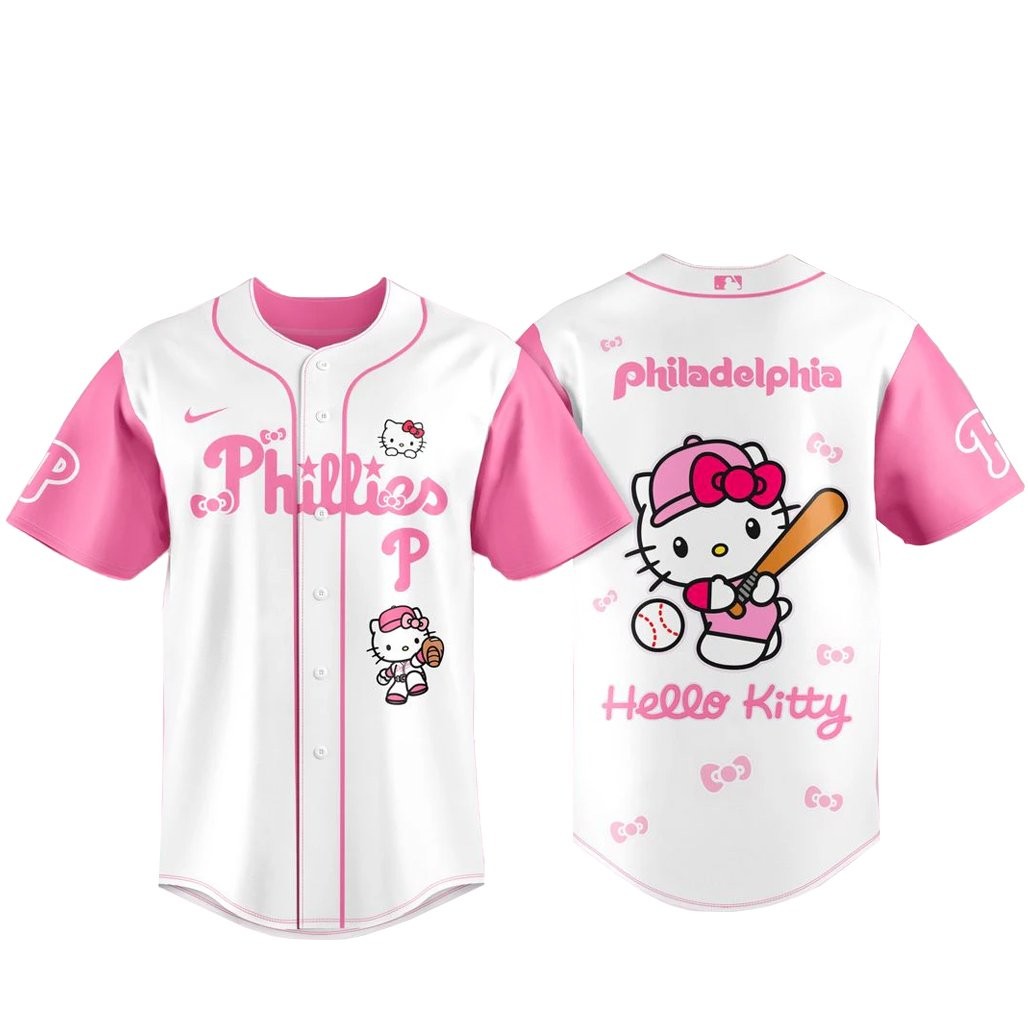 Philadelphia Phillies x Hello Kitty 2026 Pink Baseball Jersey