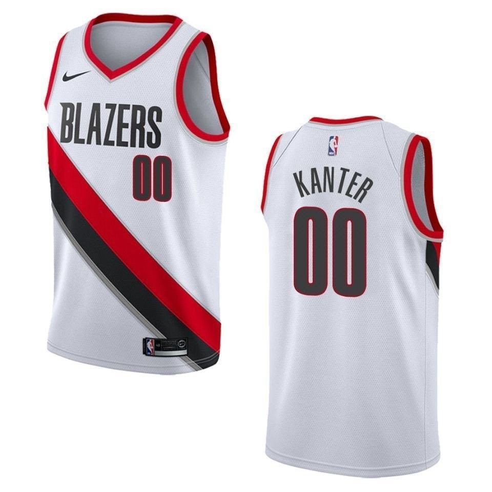 Men's Portland Trail Blazers Enes Kanter Association Swingman Jersey White S-3XL