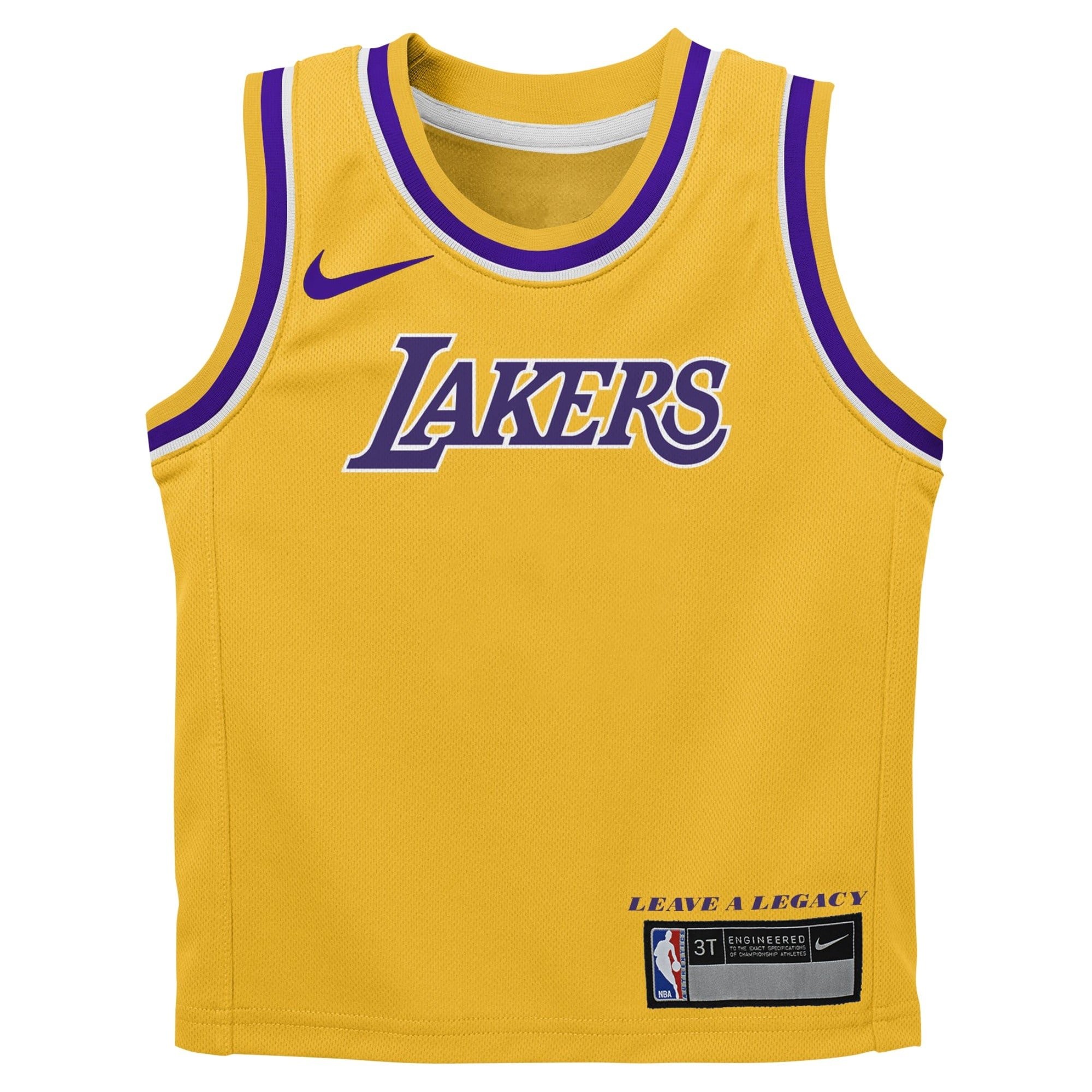Los Angeles Lakers Icon Custom Jersey Toddler Unisex Multicolor Polyester - Image 2