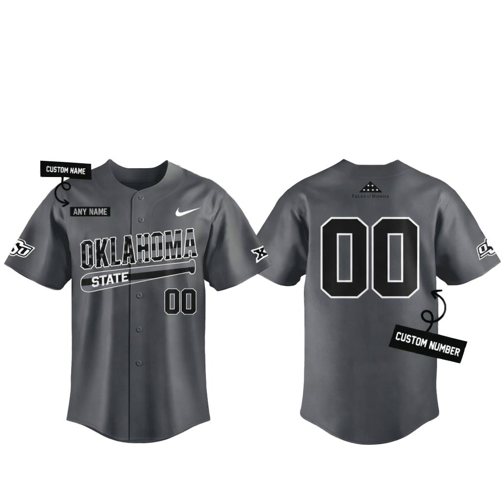 Custom Name and Number Oklahoma State Cowboys Military Appreciation Night 2026 Baseball Jersey