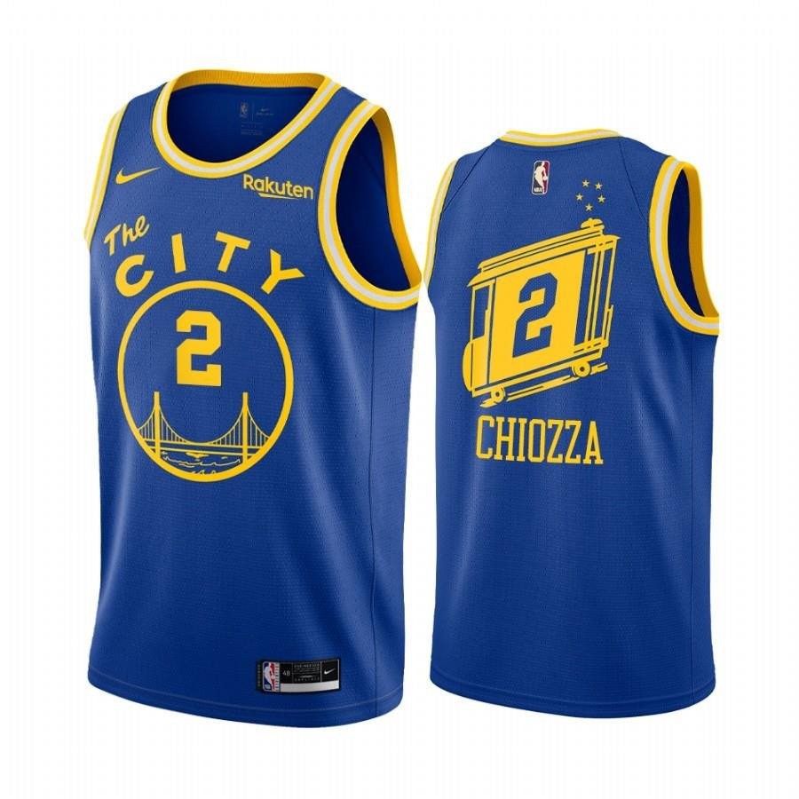 Chris Chiozza Golden State Warriors Hardwood Classics Royal 2 Jersey - Men Jersey