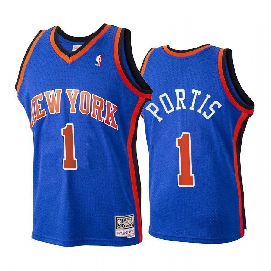Youth Bobby Portis New York Knicks Hardwood Classics Jersey Blue - Unisex