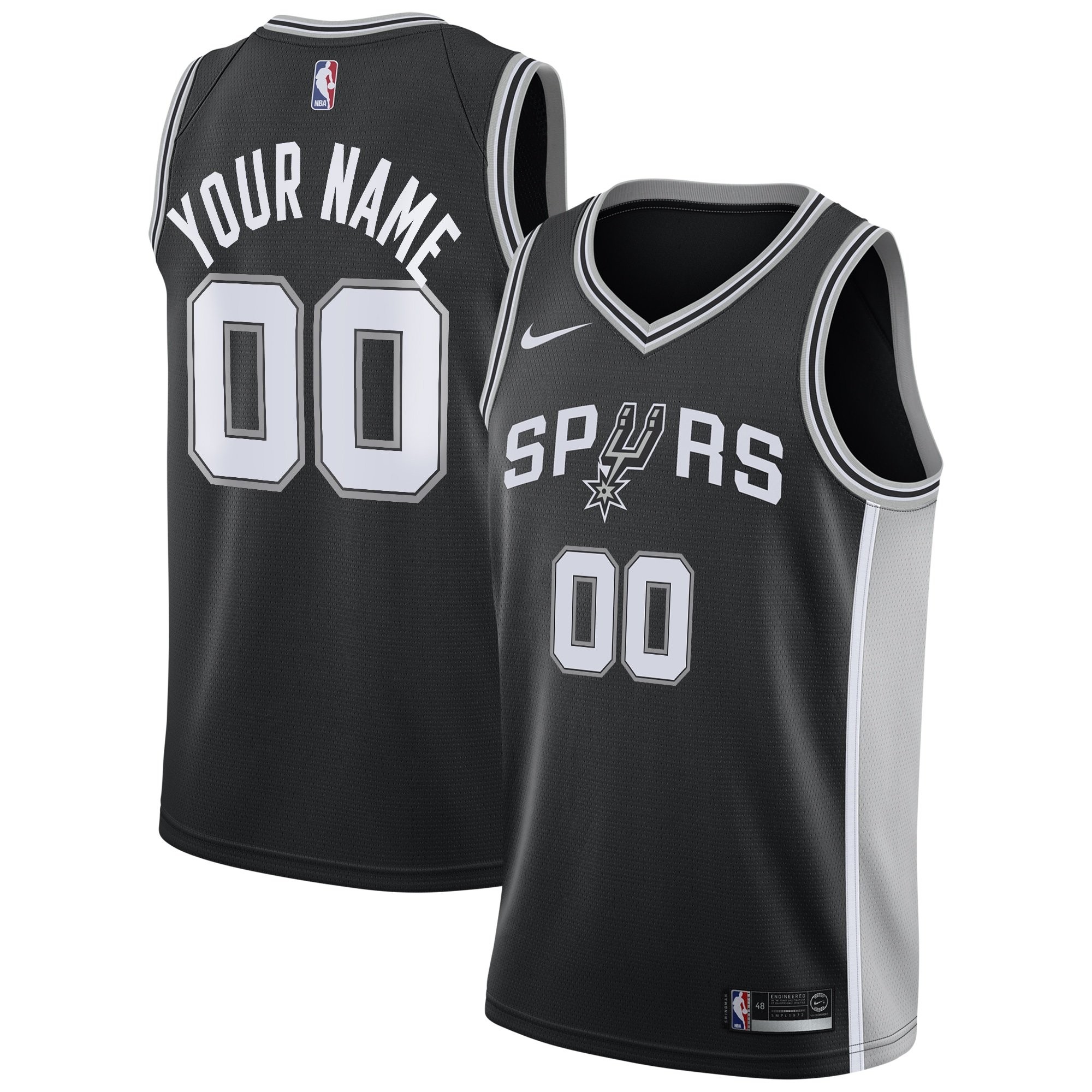 San Antonio Spurs Icon Swingman Custom Jersey Youth Multicolor Sizes S-3XL