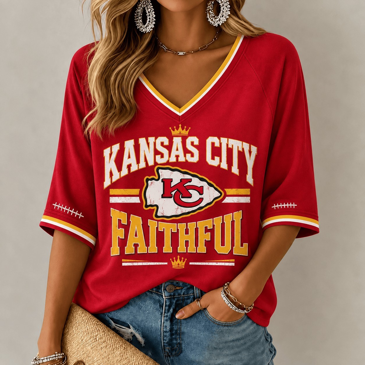 Musemora - Unisex Kansas City Chiefs Long Sleeve Shirt - Football Fan Gear