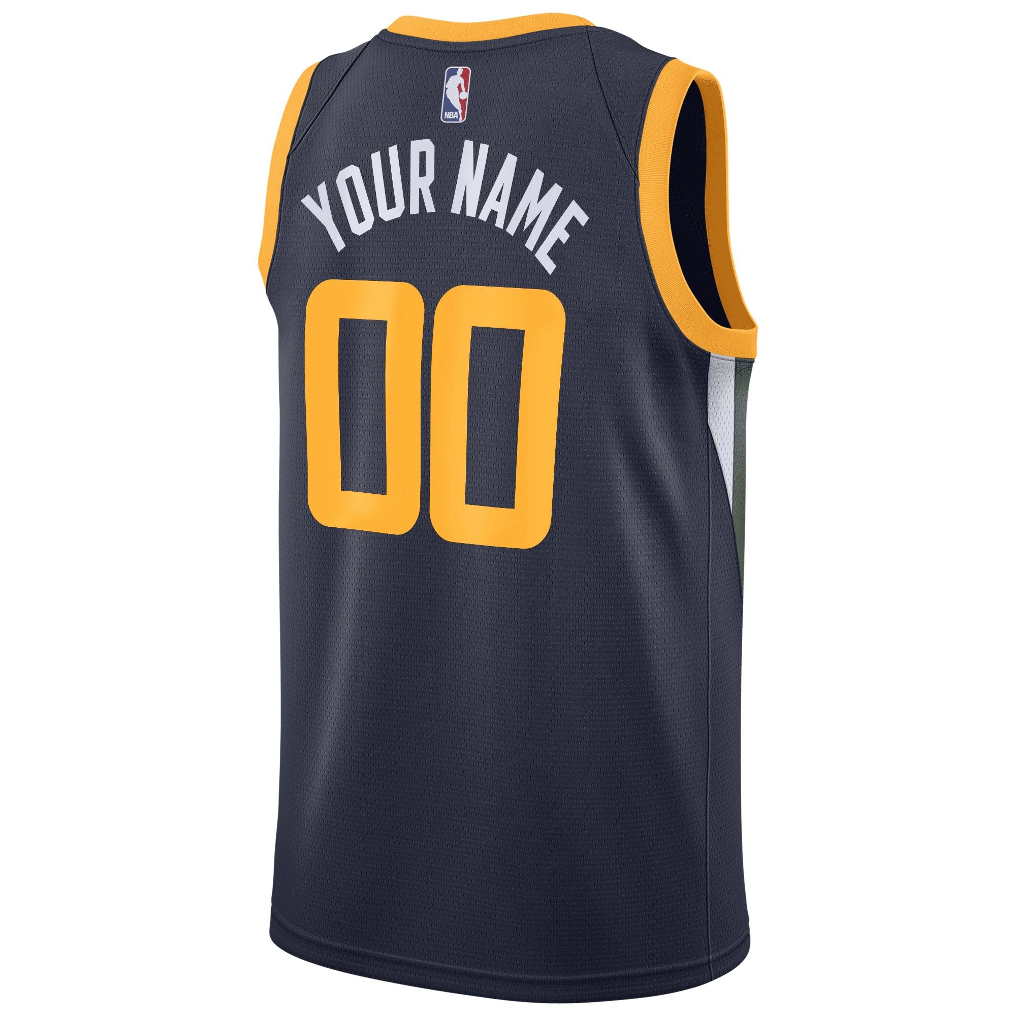 Utah Jazz Swingman Custom Jersey Navy - Icon Edition Jersey - Image 3