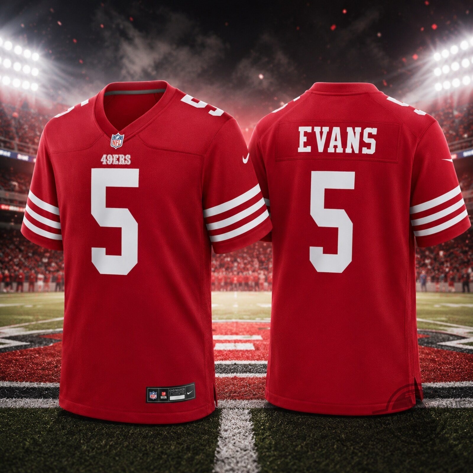 Musemora - Unisex San Francisco 49ers T-Jersey Shirt - Football