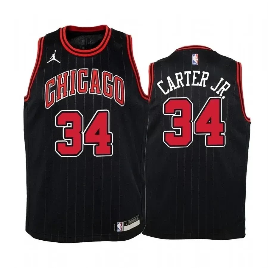 Youth Wendell Carter Jr. Chicago Bulls Black Statement Jersey Jumpman S-3XL
