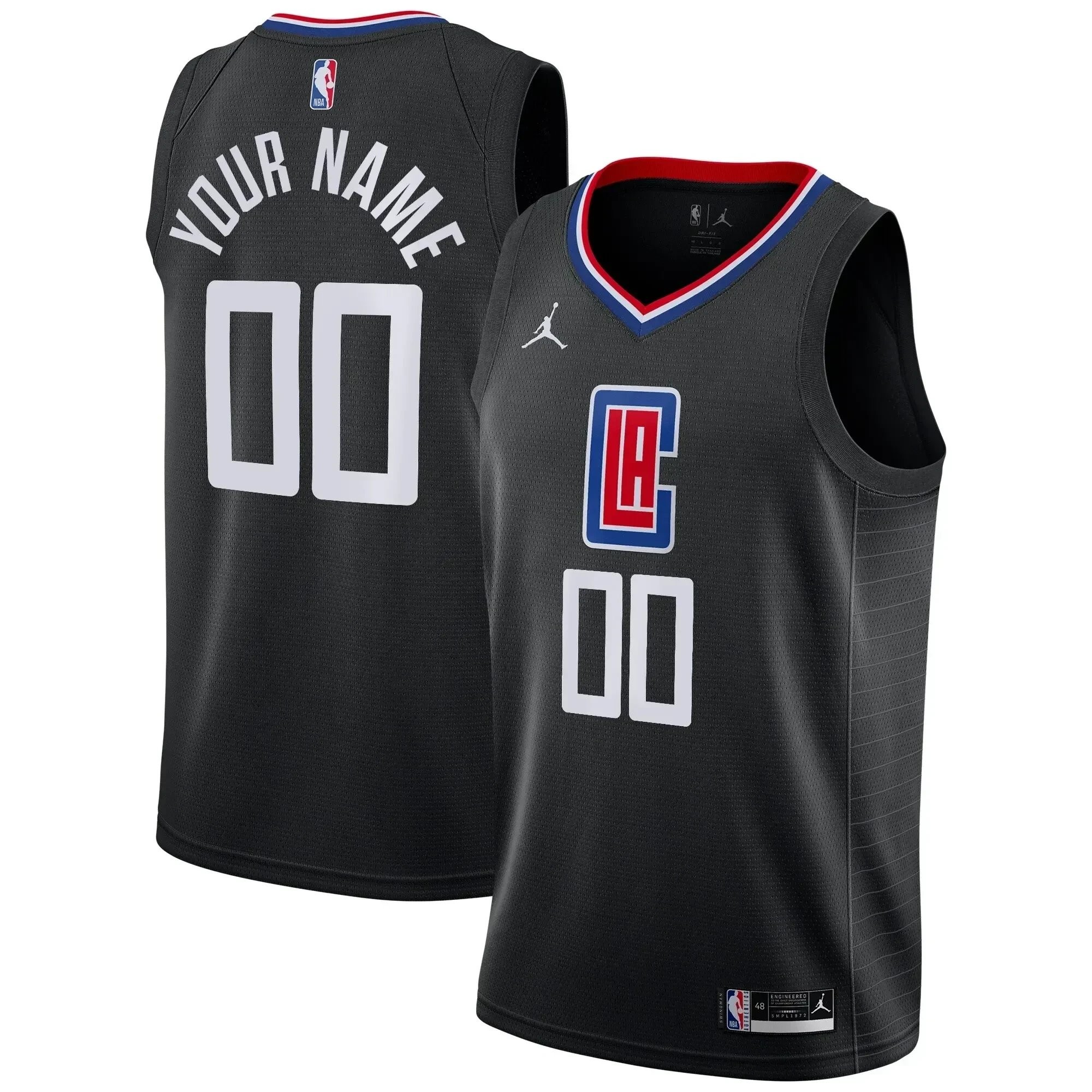 La Clippers Swingman Custom Jersey - Statement Edition - Black