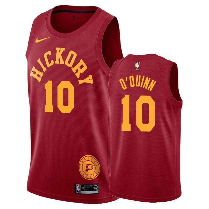 Men's Kyle O'Quinn Indiana Pacers Hardwood Classics Red Jersey Size 10
