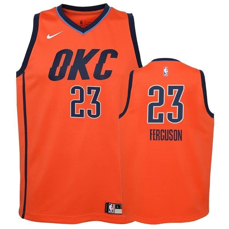 Youth Thunder Terrance Ferguson 23 2018-19 Earned Orange Jersey Unisex S-3XL