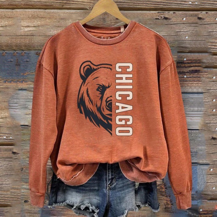 Musemora - Women's Chicago Bears Sweatshirt - Game Day Football