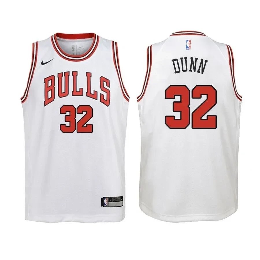 Youth Chicago Bulls Kris Dunn #32 Association Edition White Jersey