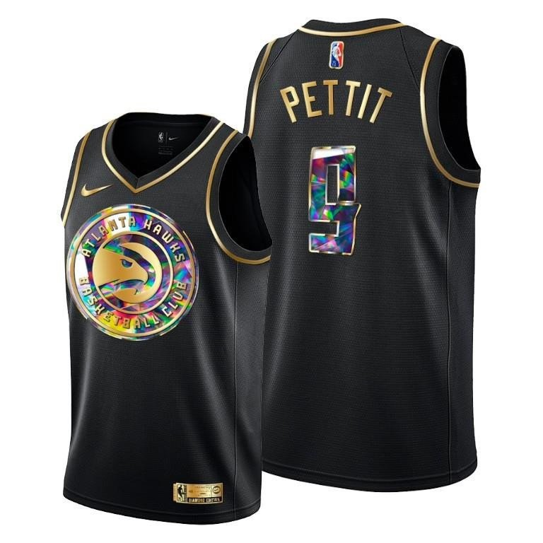 Bob Pettit 9 Atlanta Hawks 75th Anniversary Team Black Jersey - Men