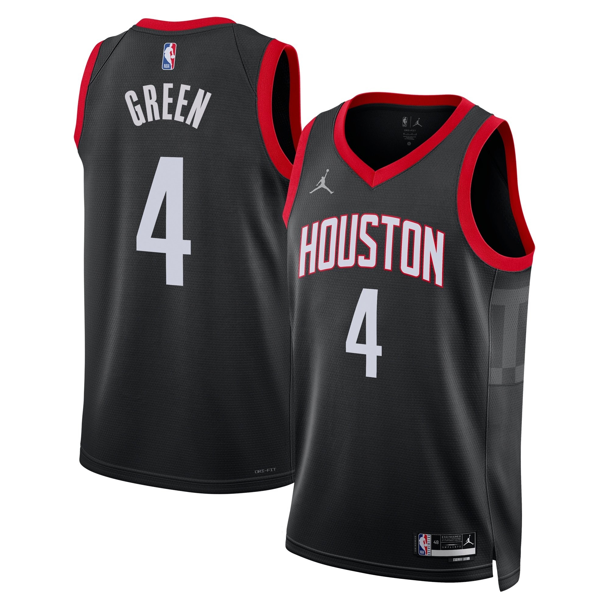 Houston Rockets Jordan Statement Swingman Jersey Black Jalen Green Mens