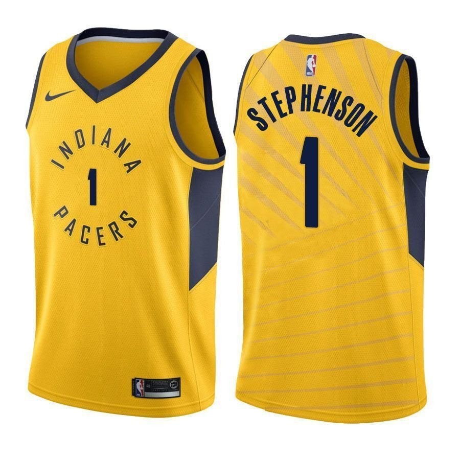 Men's Pacers Lance Stephenson #1 State Gold Basketball Jersey S-3XL Multicolor