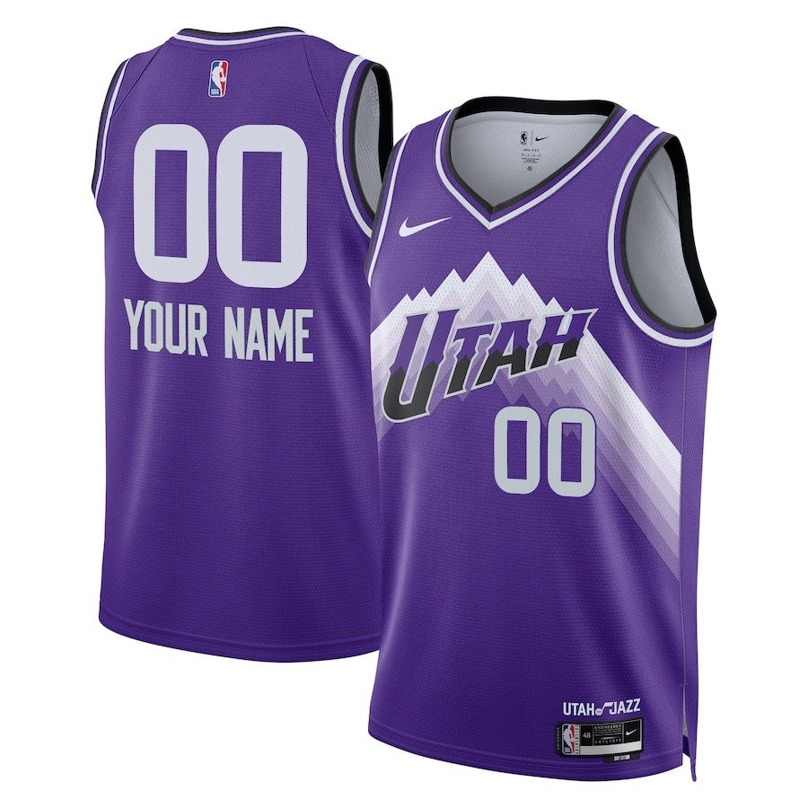 Utah Jazz 2023/24 City Edition Swingman Custom Jersey Purple Unisex