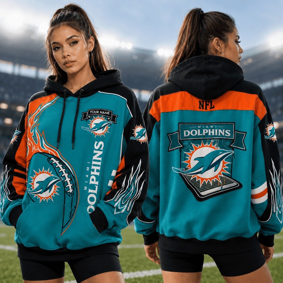 Musemora - Unisex Miami Dolphins Hoodie - Game Day