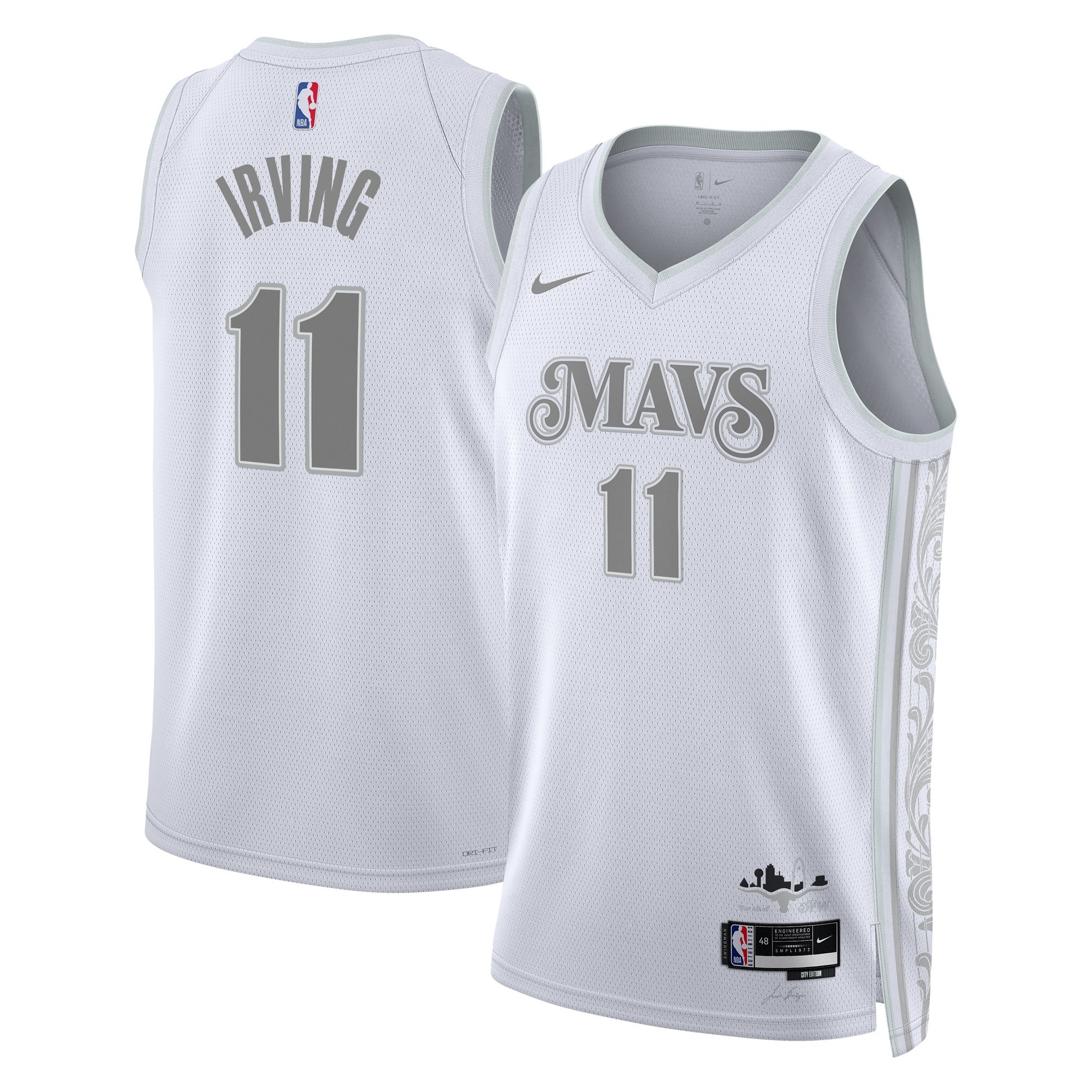 Dallas Mavericks City Edition Swingman Jersey 2024 White Kyrie Irving Unisex
