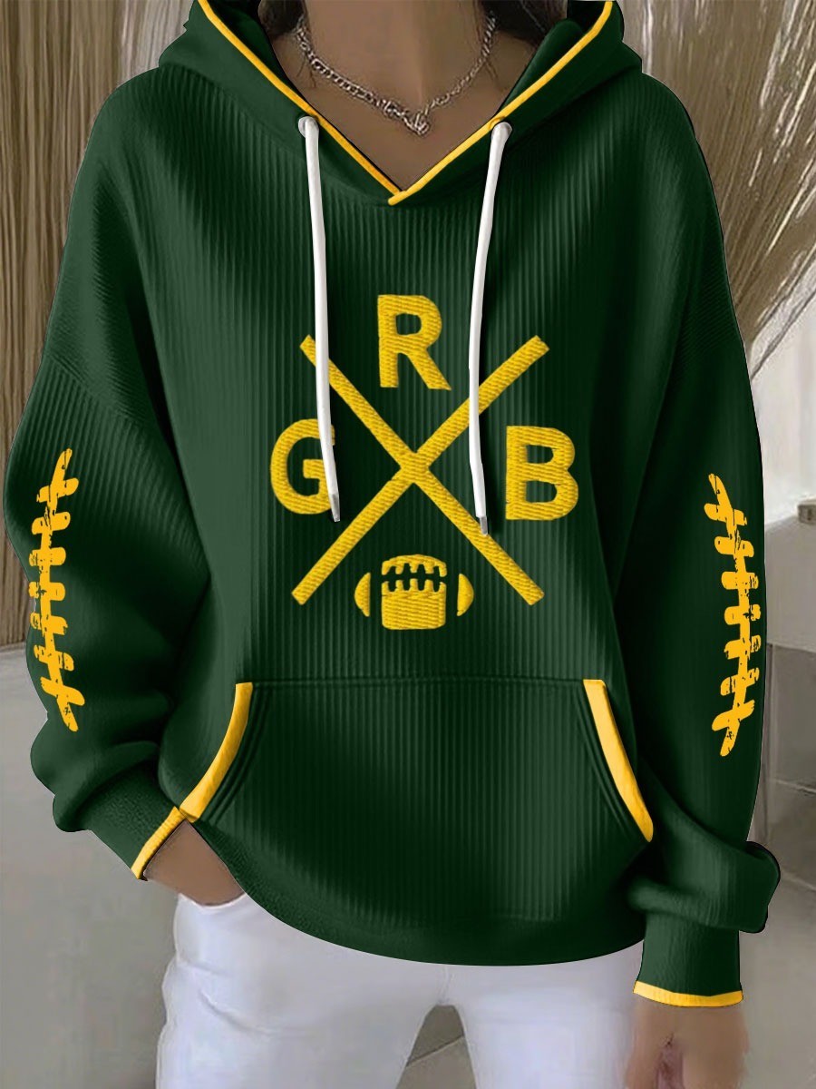 Musemora - Women's Green Bay Packers Hoodie - Game Day Football