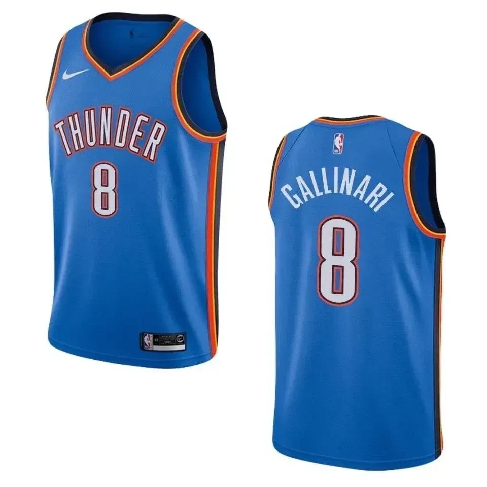 Men's Oklahoma City Thunder Danilo Gallinari #8 Icon Swingman Jersey Blue