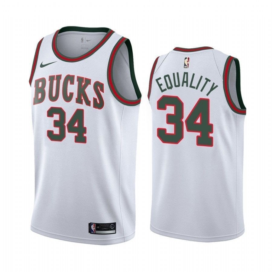 Men's Giannis Antetokounmpo Equality Bucks Classic Jersey Multicolor S-3XL