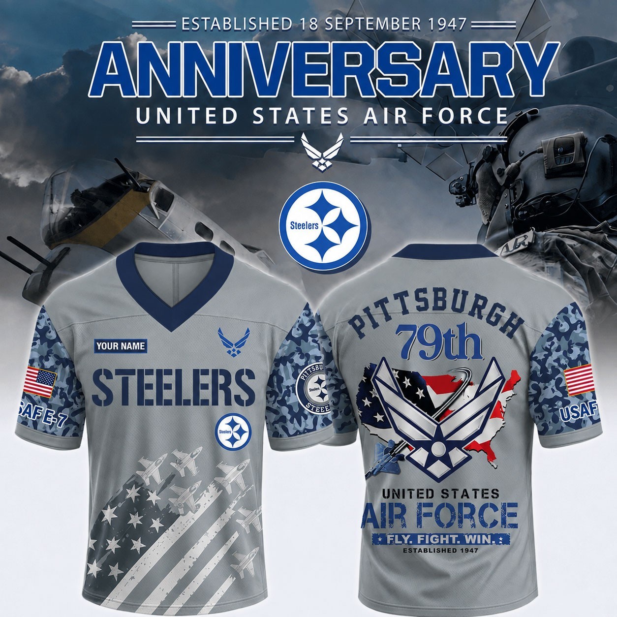 Musemora - Unisex Pittsburgh Steelers Jersey