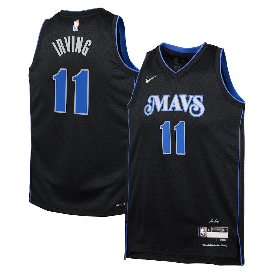 Kyrie Irving 11 Dallas Mavericks 2023/24 City Edition Swingman Youth Jersey Black