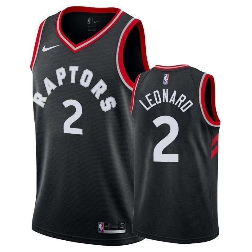 Men's Kawhi Leonard Toronto Raptors #2 Black Basketball Jersey S-3XL
