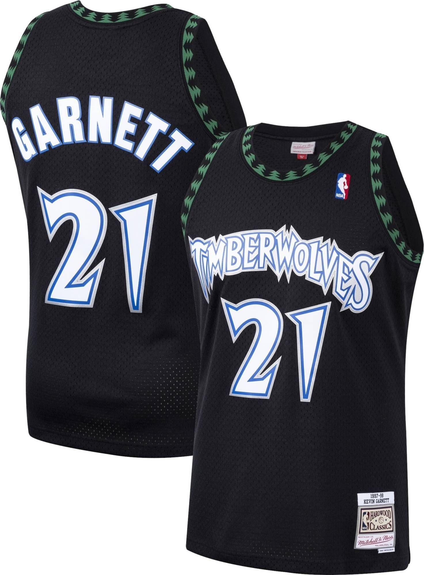 Mitchell Ness Men's Minnesota Timberwolves Kevin Garnett 21 Swingman Jersey