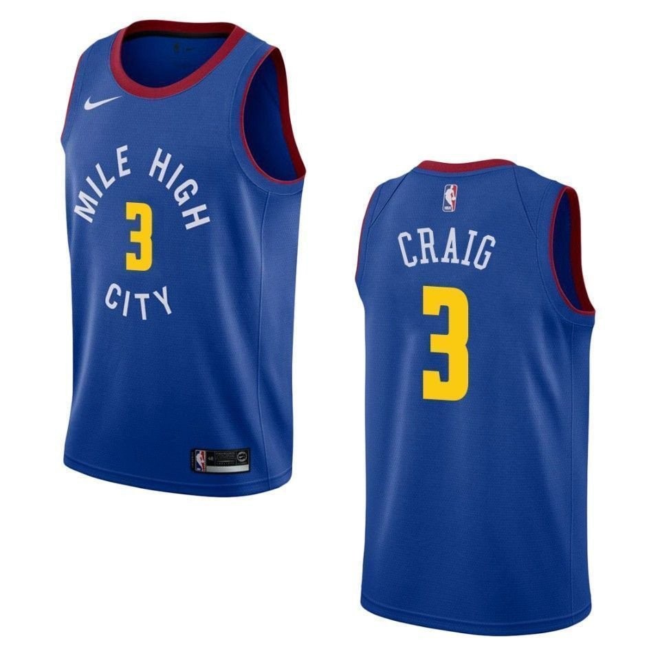 Men's Denver Nuggets Torrey Craig Statement Swingman Jersey Blue S-3XL