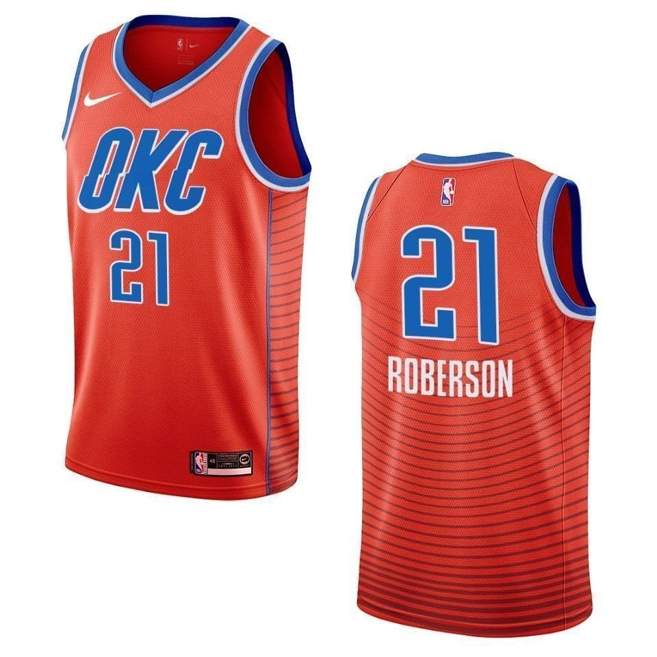 Men's Oklahoma City Thunder Andre Roberson #21 Statement Swingman Jersey Orange