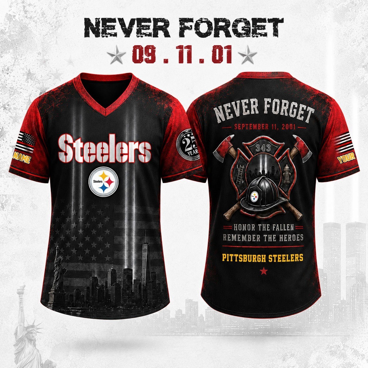 Musemora - Unisex Pittsburgh Steelers Jersey - Football