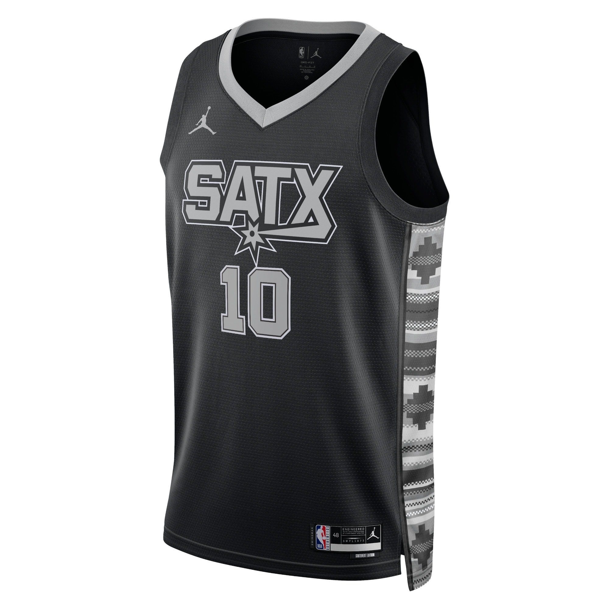 San Antonio Spurs Jeremy Sochan Statement Edition Swingman Jersey Black Unisex