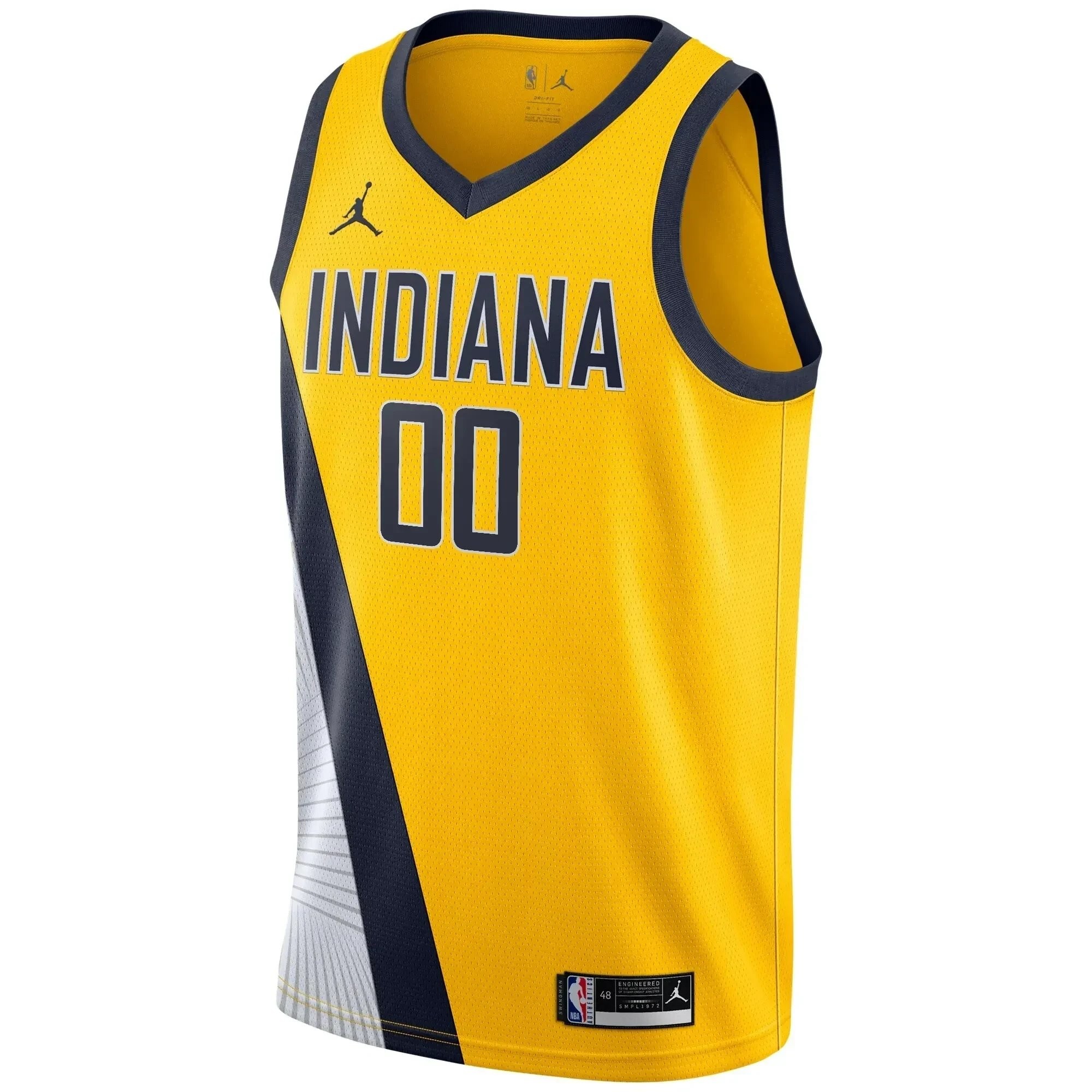Indiana Pacers Swingman Custom Jersey Statement Edition Gold Unisex