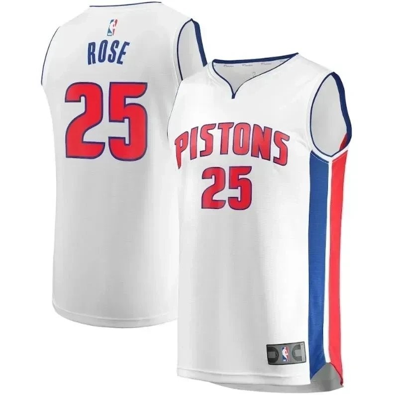 Men's Detroit Pistons Derrick Rose #25 Basketball Jersey - Multicolor