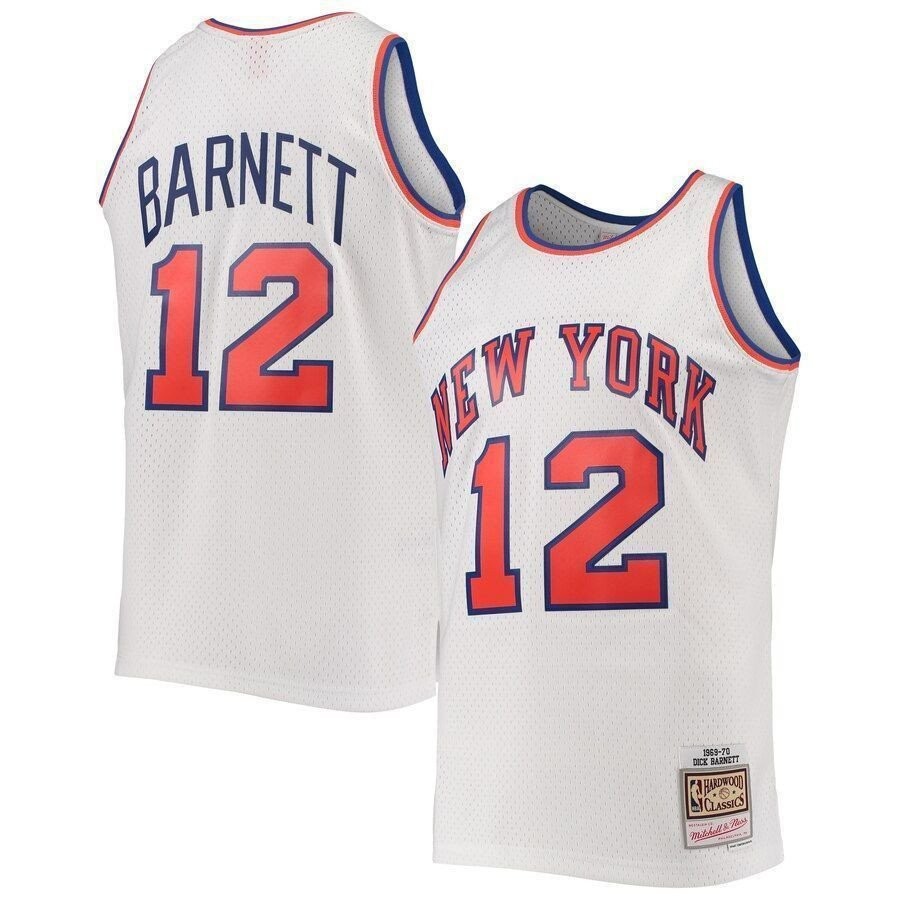 Dick Barnett New York Knicks Mitchell & Ness Hardwood Classics 1969-70 Swingman Jersey White