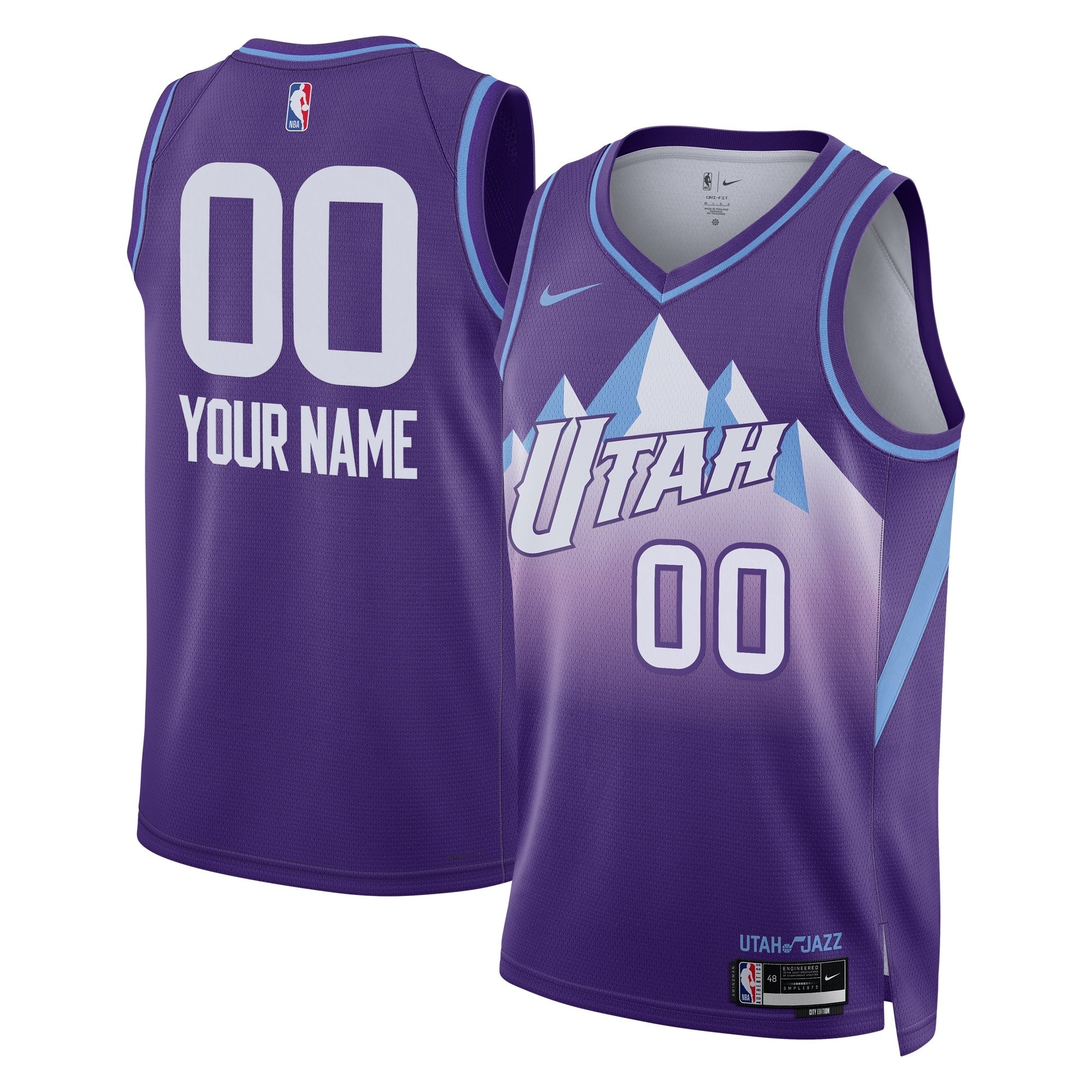 Utah Jazz City Edition Swingman Jersey 2024 Custom Unisex Multicolor